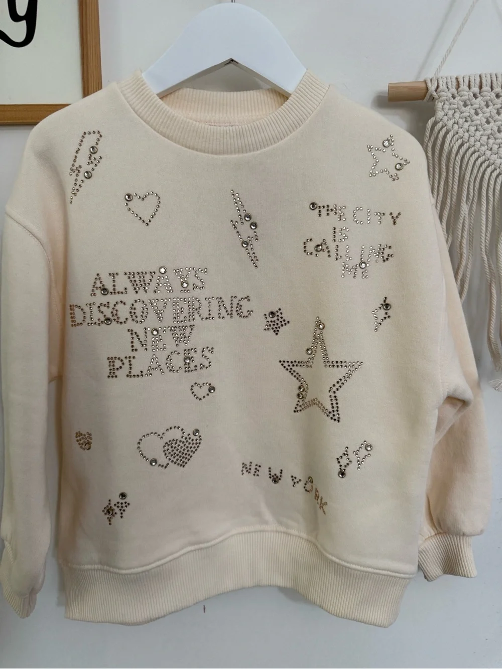 Zara - size 7 - gem/rhinestone sweatshirt
